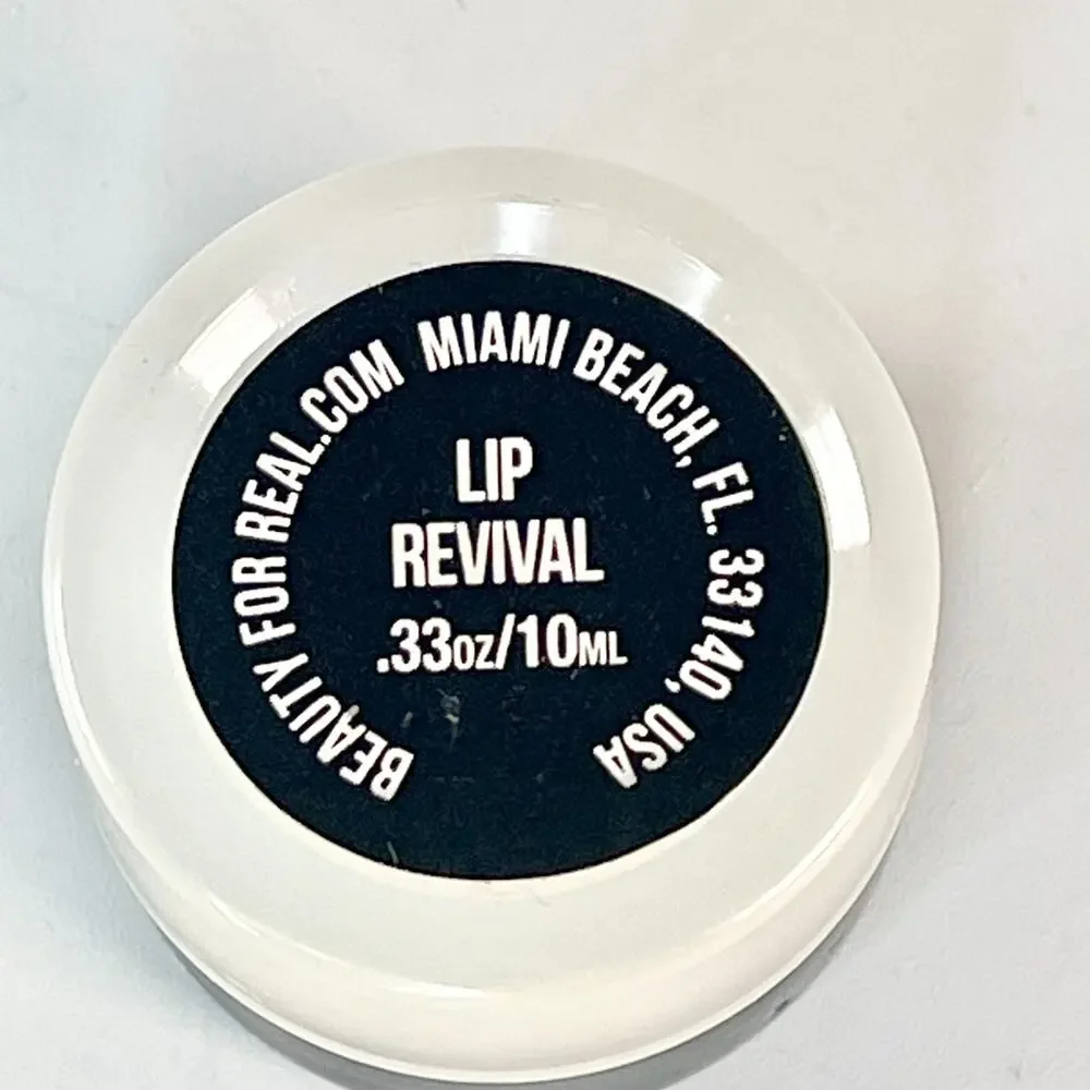 Beauty for Real Lip Revival Lip Scrub Just Sugar Organic Travel .33 oz 10ml New